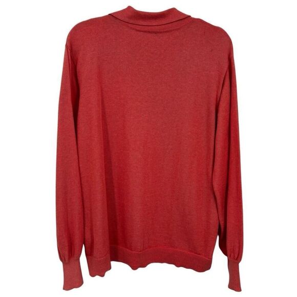 Vince Camuto V-neck Collared Sweater Ocean Coral Size Large NWT - Picture 6 of 10